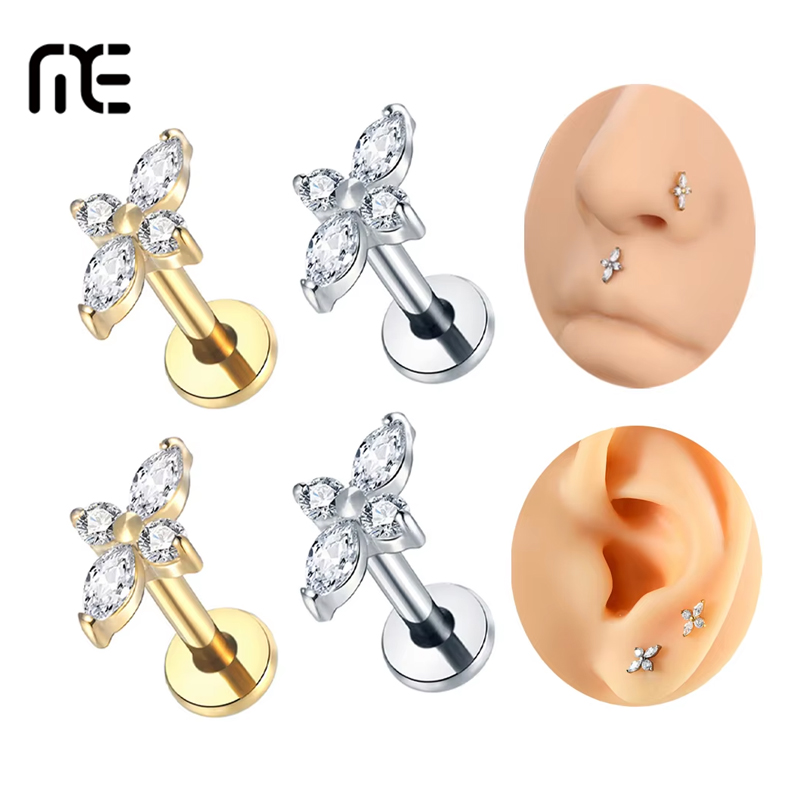 Helix Cartilage Ring - 1PC G23 Titanium Labret Piercing Jewelry