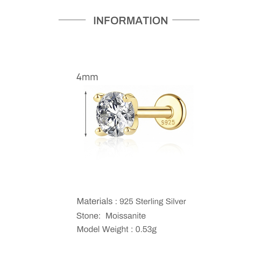 Aide 925 Sterling Silver Moiss - Body Jewelry Labret review and price