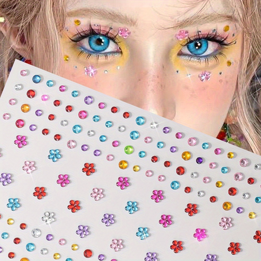 1 Sheet Colorful Shiny Rhinest - Body Jewelry Stickers review and price