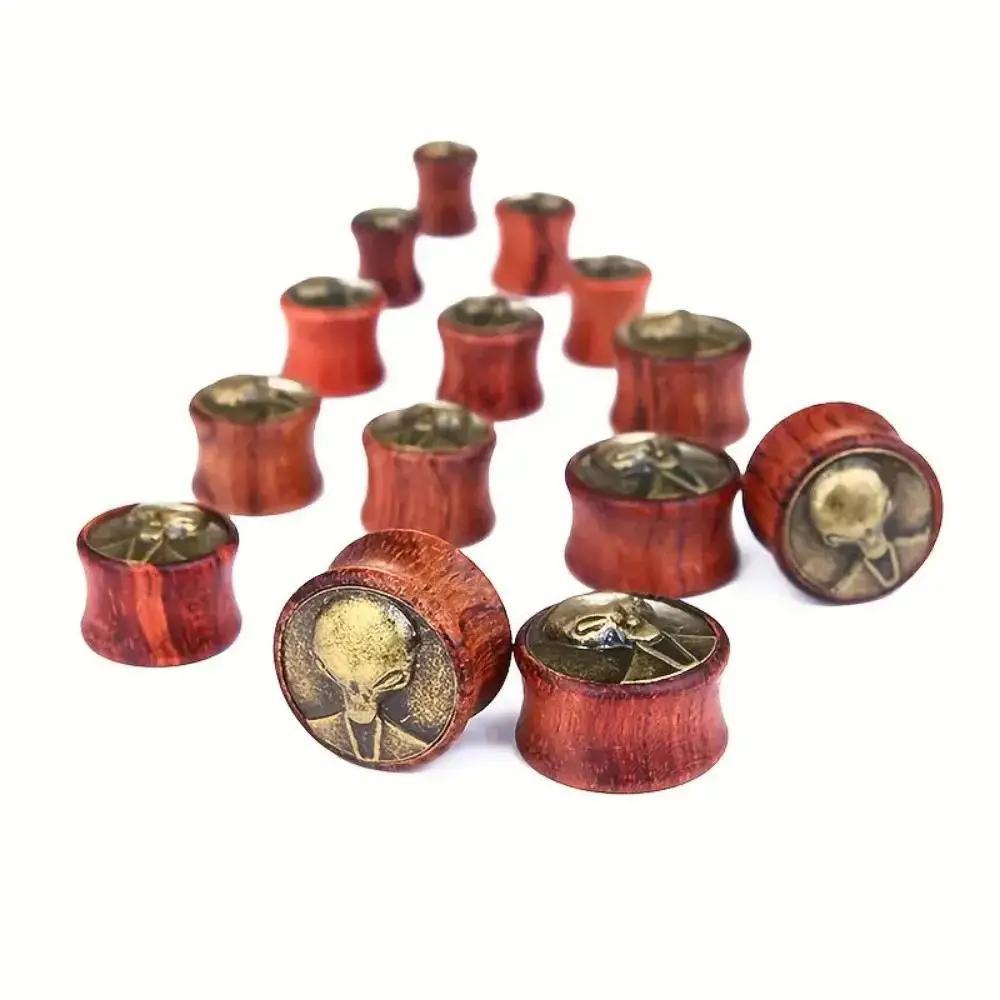 2pcs Vintage Wooden Alien Head - Body Jewelry Materials review and price