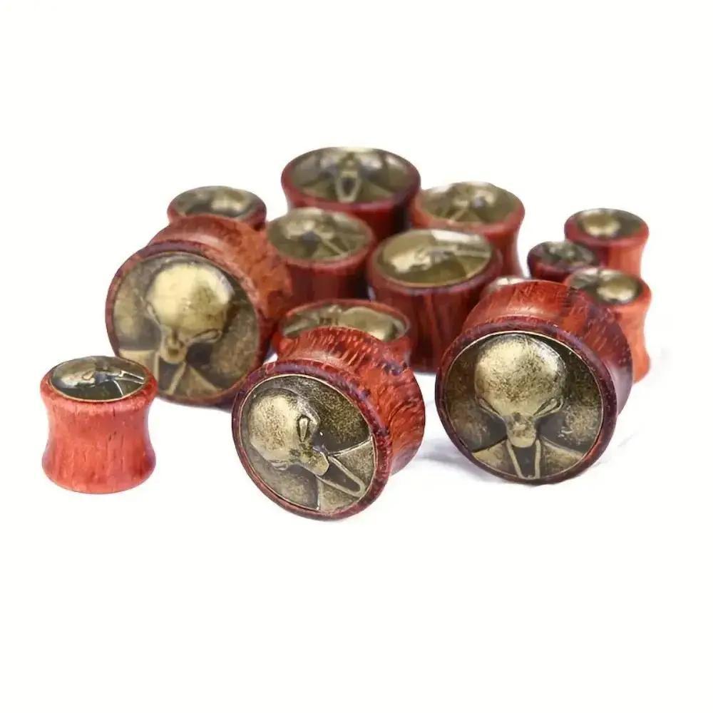 2pcs Vintage Wooden Alien Head - Body Jewelry Materials review and price