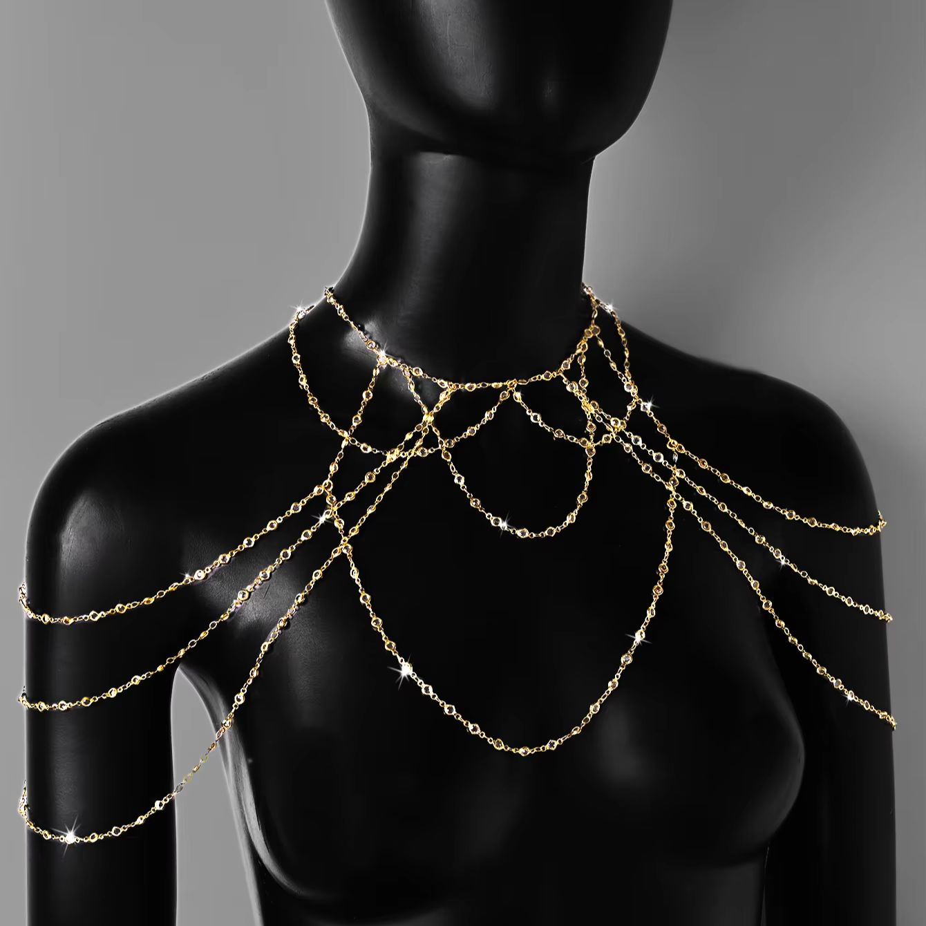 Gold Silver Plated Multi Layer - Body Jewelry Gold Plated review and price