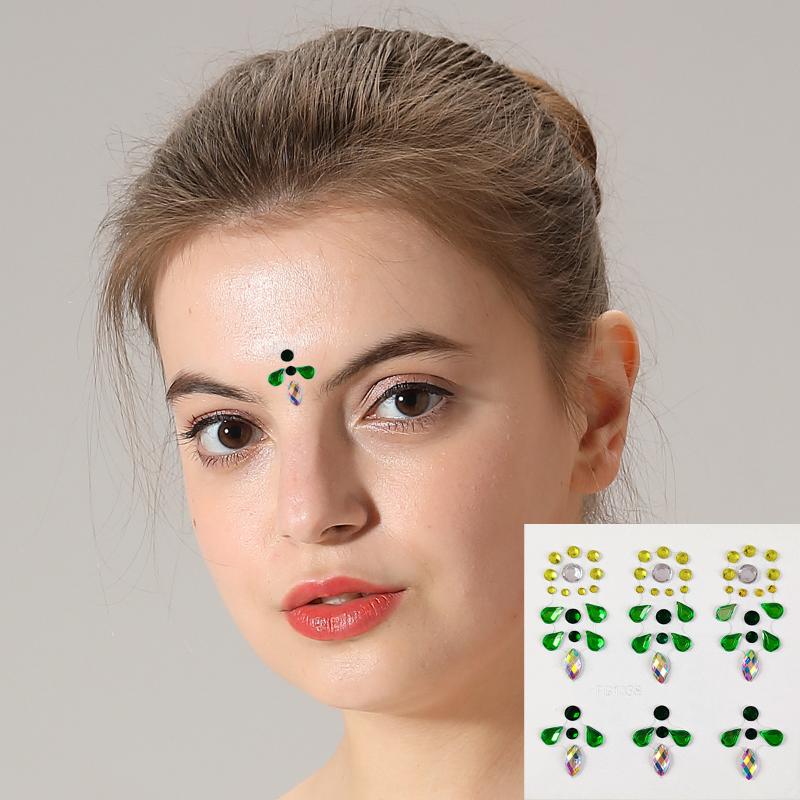 3D Eye Face Rhinestone Sticker - Body Jewelry Stickers review and price