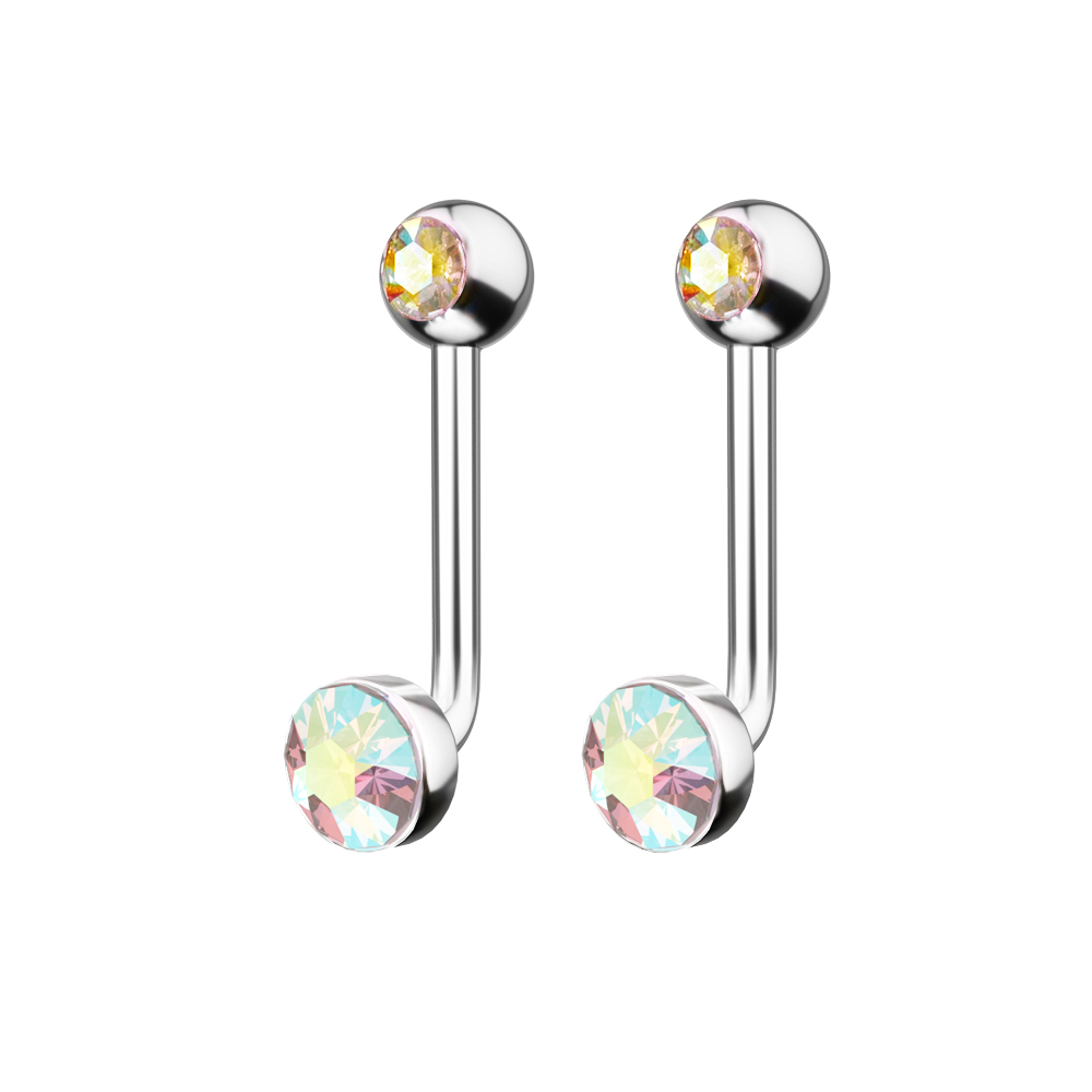 1PC F136 Titanium 14G CZ Gem P - Body Jewelry Vch review and price