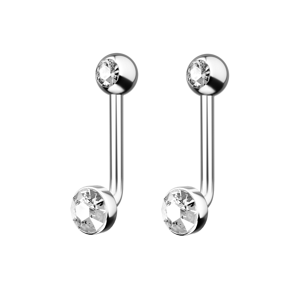 1PC F136 Titanium 14G CZ Gem P - Body Jewelry Vch review and price