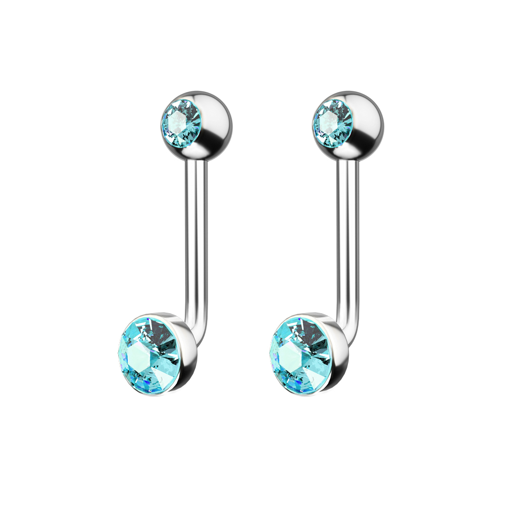 1PC F136 Titanium 14G CZ Gem P - Body Jewelry Vch review and price