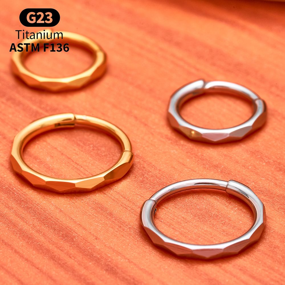 G23 Titanium Faceted CZ Hinged - Helix Cartilage Ring review and price
