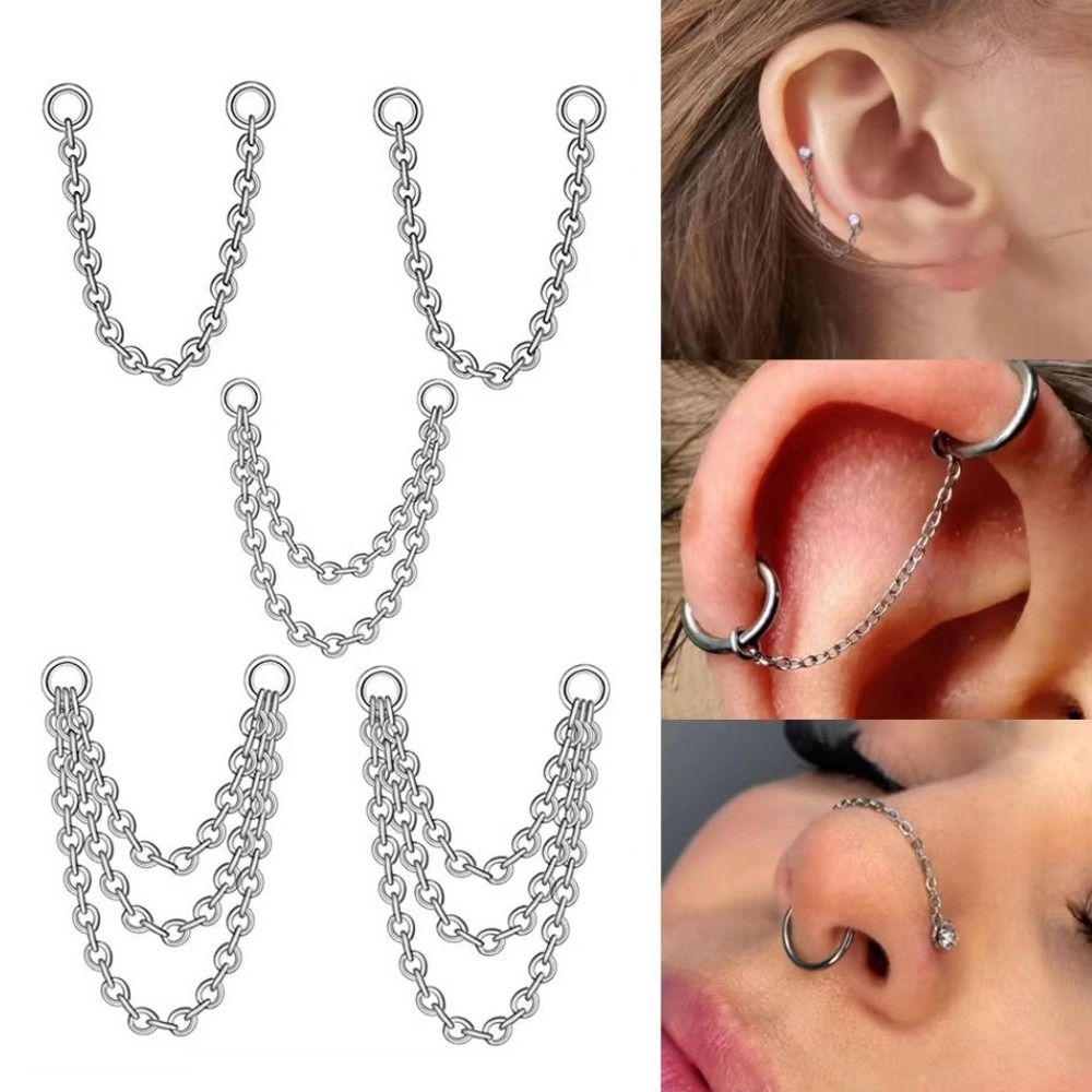 Fashion Titanium Nose Chain Do - Body Jewelry Ear review and price