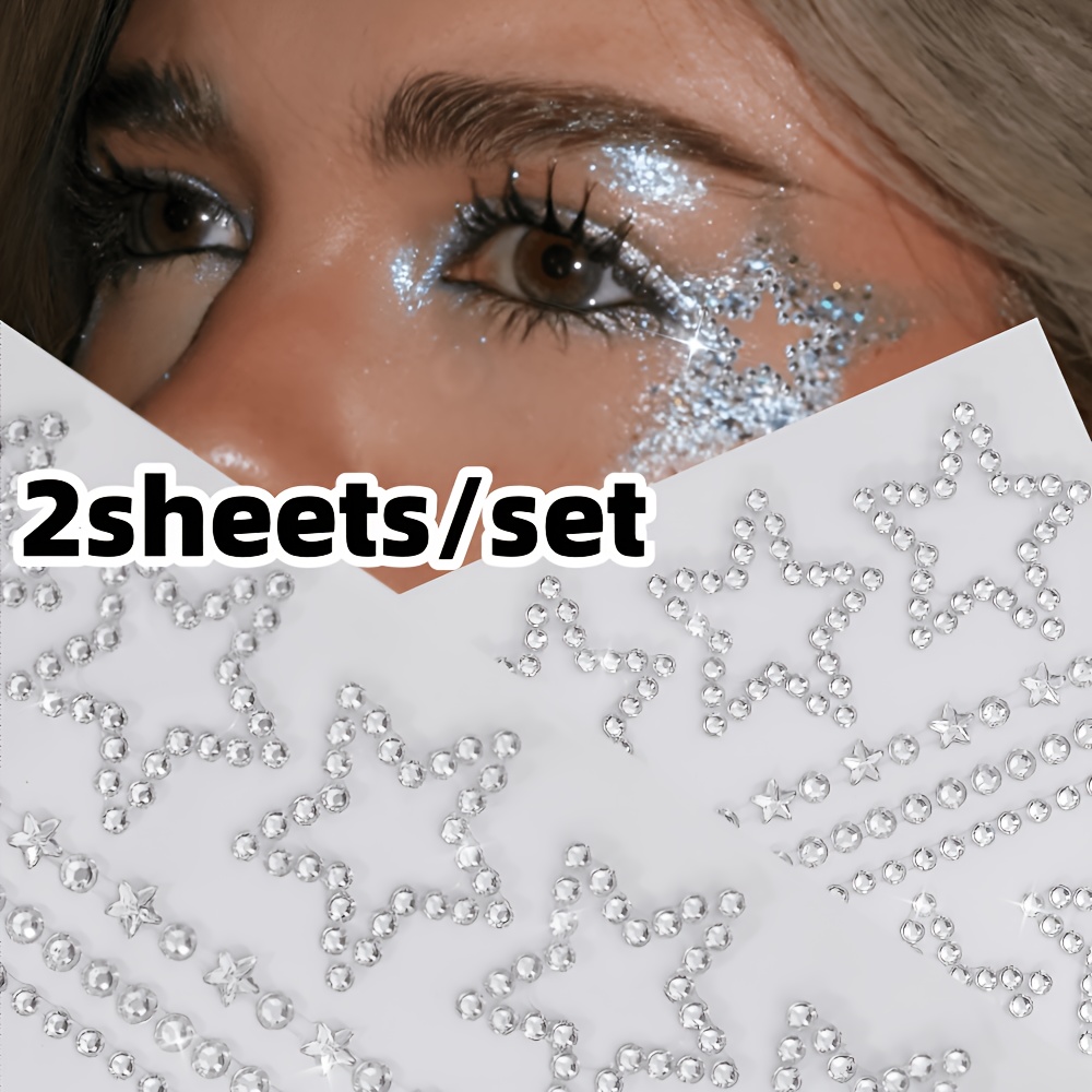 1/2 Sheets Star Rhinestone Sti - Body Jewelry Stickers review and price