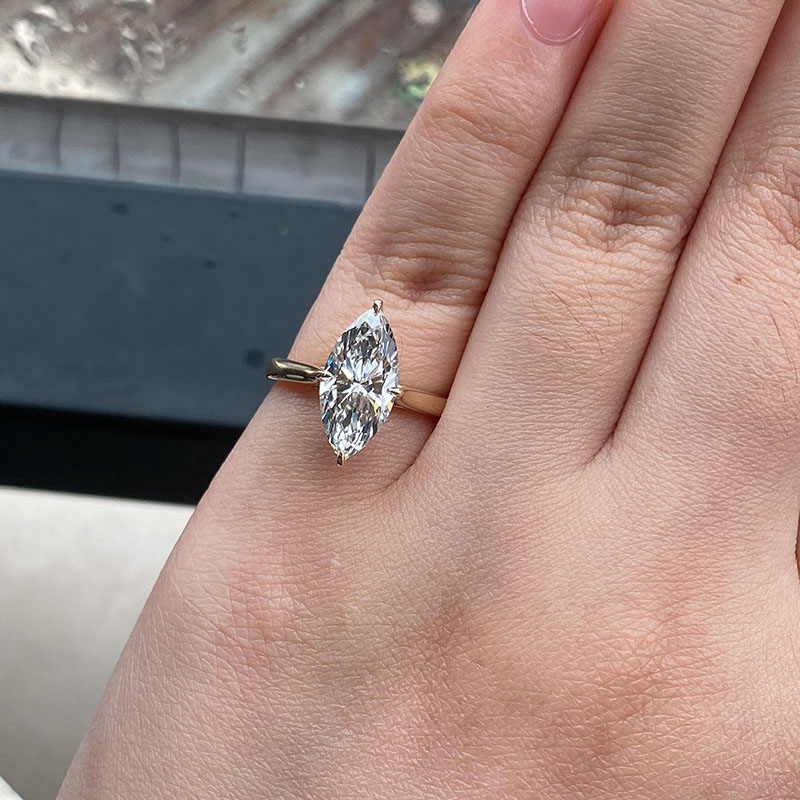 14K Yellow Gold Simple 2Ct EF/ - Body Jewelry Vch review and price
