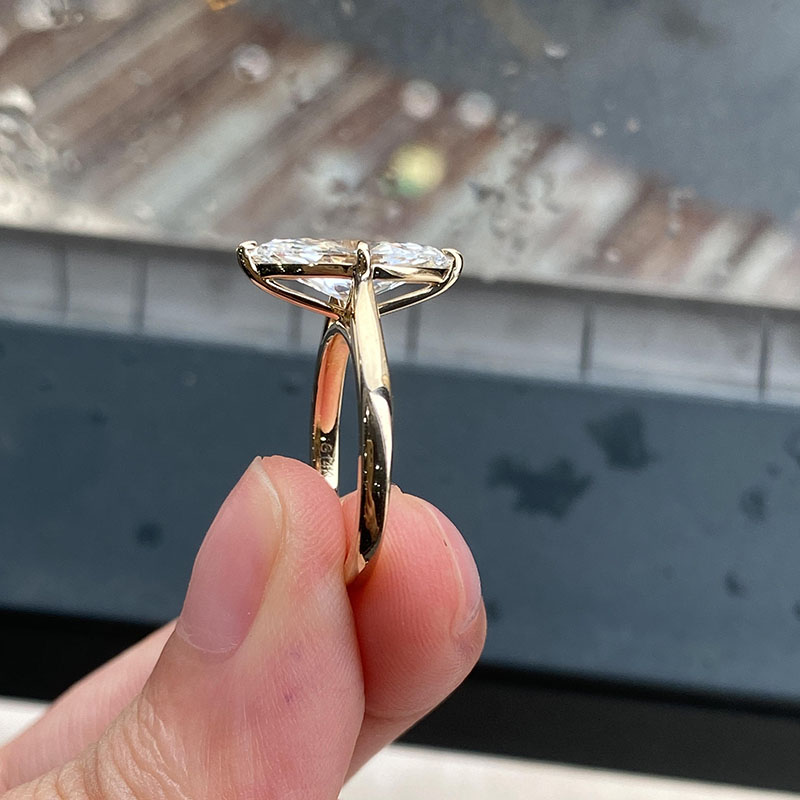14K Yellow Gold Simple 2Ct EF/ - Body Jewelry Vch review and price
