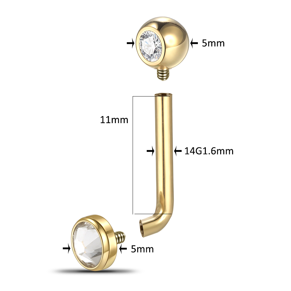 1/5PCS  Implant Grade Titanium - Body Jewelry Vch review and price
