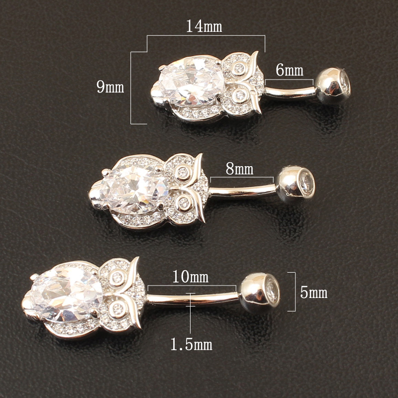 Belly button ring real 925 ste - Body Jewelry Materials review and price