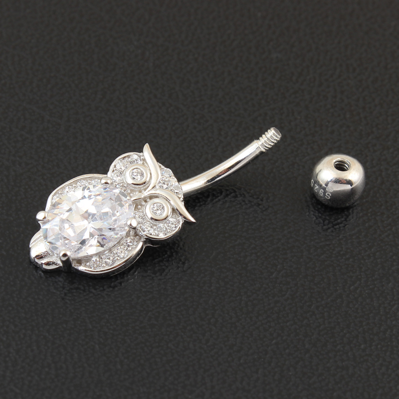 Belly button ring real 925 ste - Body Jewelry Materials review and price