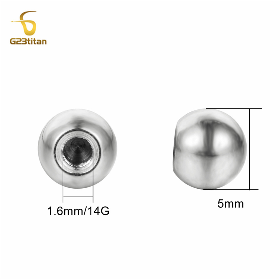 10pcs 16G 14G 3mm 4mm 5mm G23  - Body Jewelry Labret review and price
