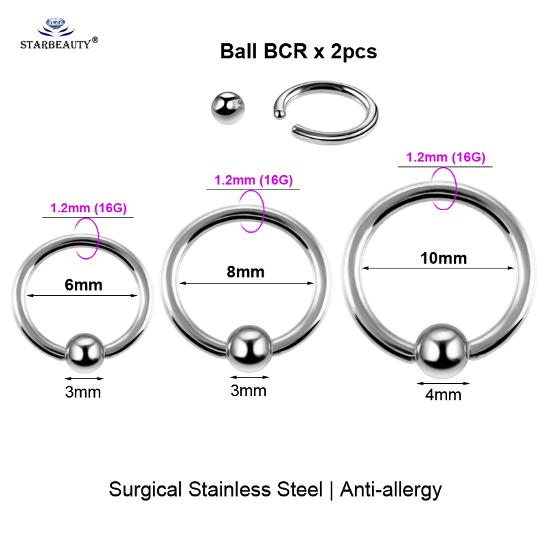 2pcs Multipurpose BCR Face Pie - Body Jewelry Vch review and price