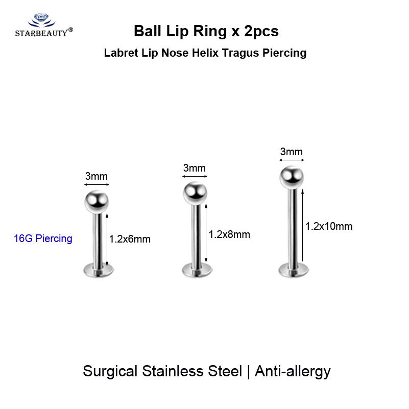 2pcs Multipurpose BCR Face Pie - Body Jewelry Vch review and price