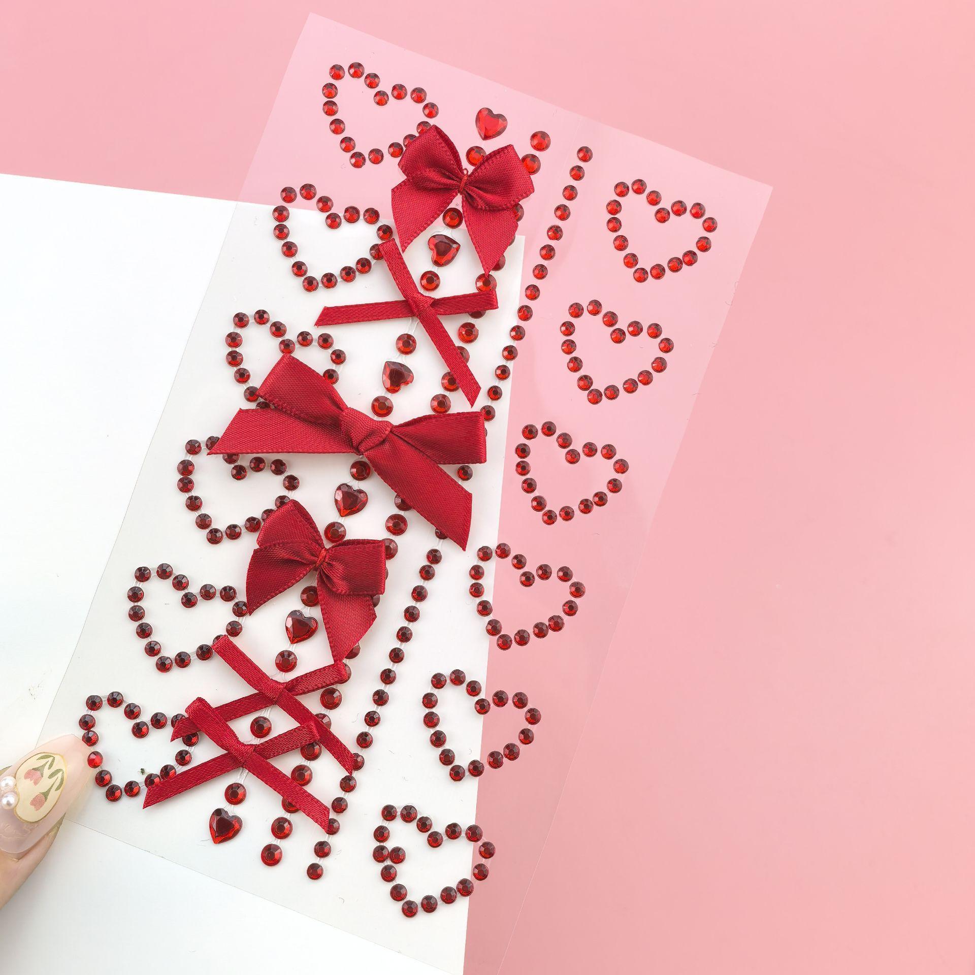 1 Sheet Red Ribbon Bow Sparkly - Body Jewelry Stickers review and price