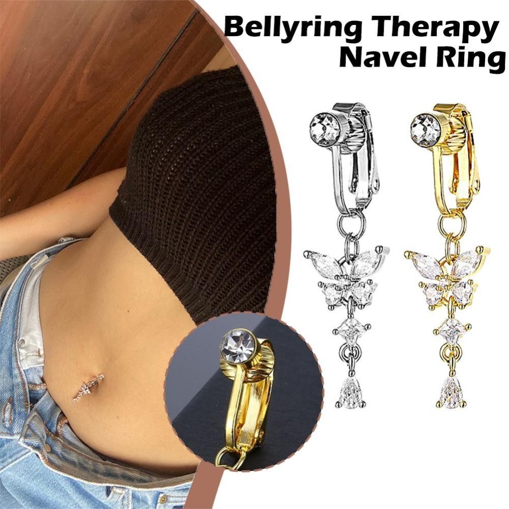 Butterfly Design Clip on Belly - Body Jewelry Materials review and price