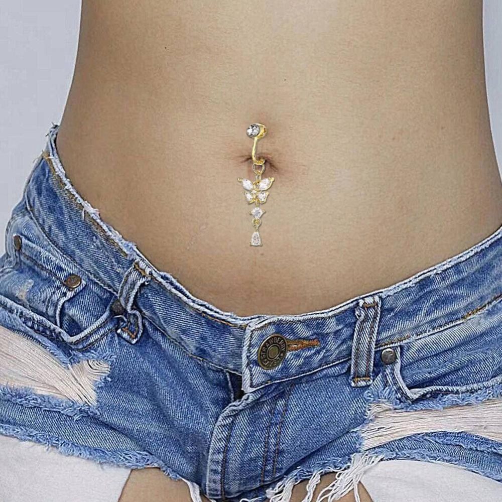 Butterfly Design Clip on Belly - Body Jewelry Materials review and price