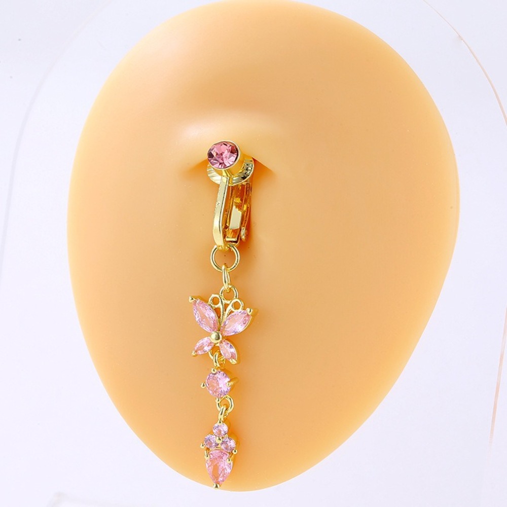 Butterfly Design Clip on Belly - Body Jewelry Materials review and price