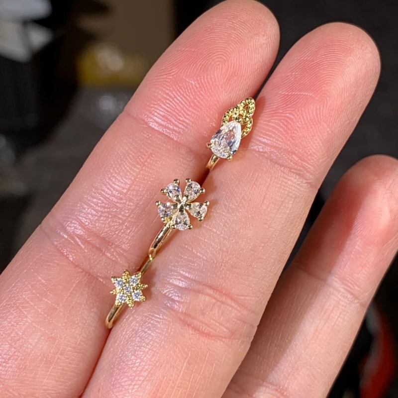 3-piece French style minimalis - Body Jewelry Materials review and price