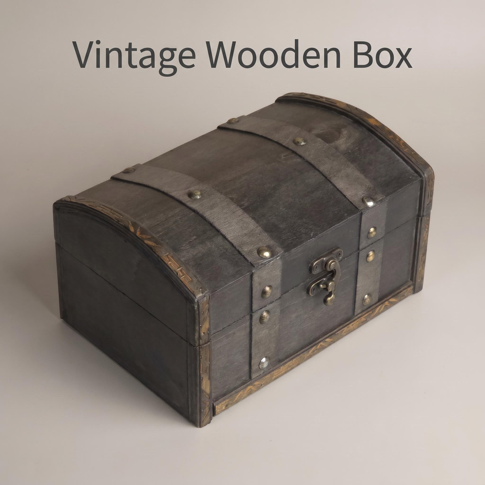 Vintage Wooden Box Treasure Ch - Body Jewelry Display Case review and price