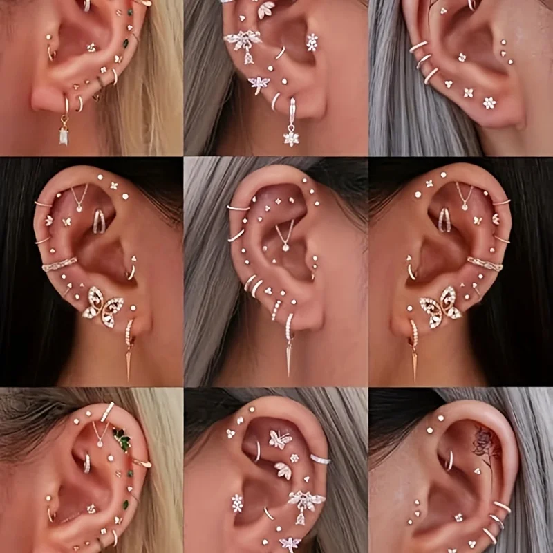 6pcs Threadless Flat Back Earr - Helix Cartilage Ring review and price