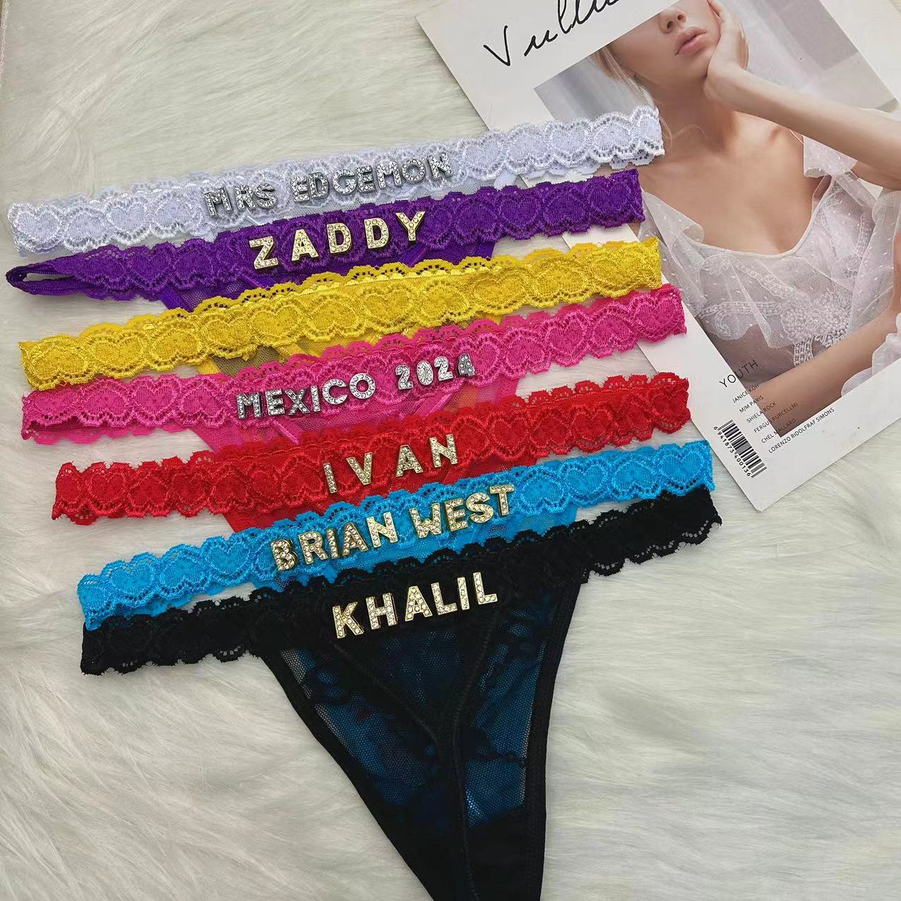 Custom Thong Panties with Name - Body Jewelry Names review and price