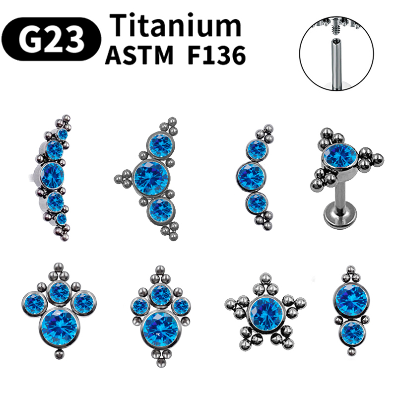 G23 Titanium Piercing Stud Ear - Body Jewelry Labret review and price