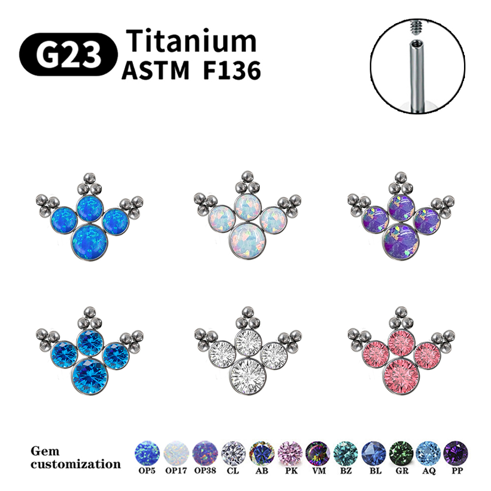 G23 Titanium Piercing Stud Ear - Body Jewelry Labret review and price