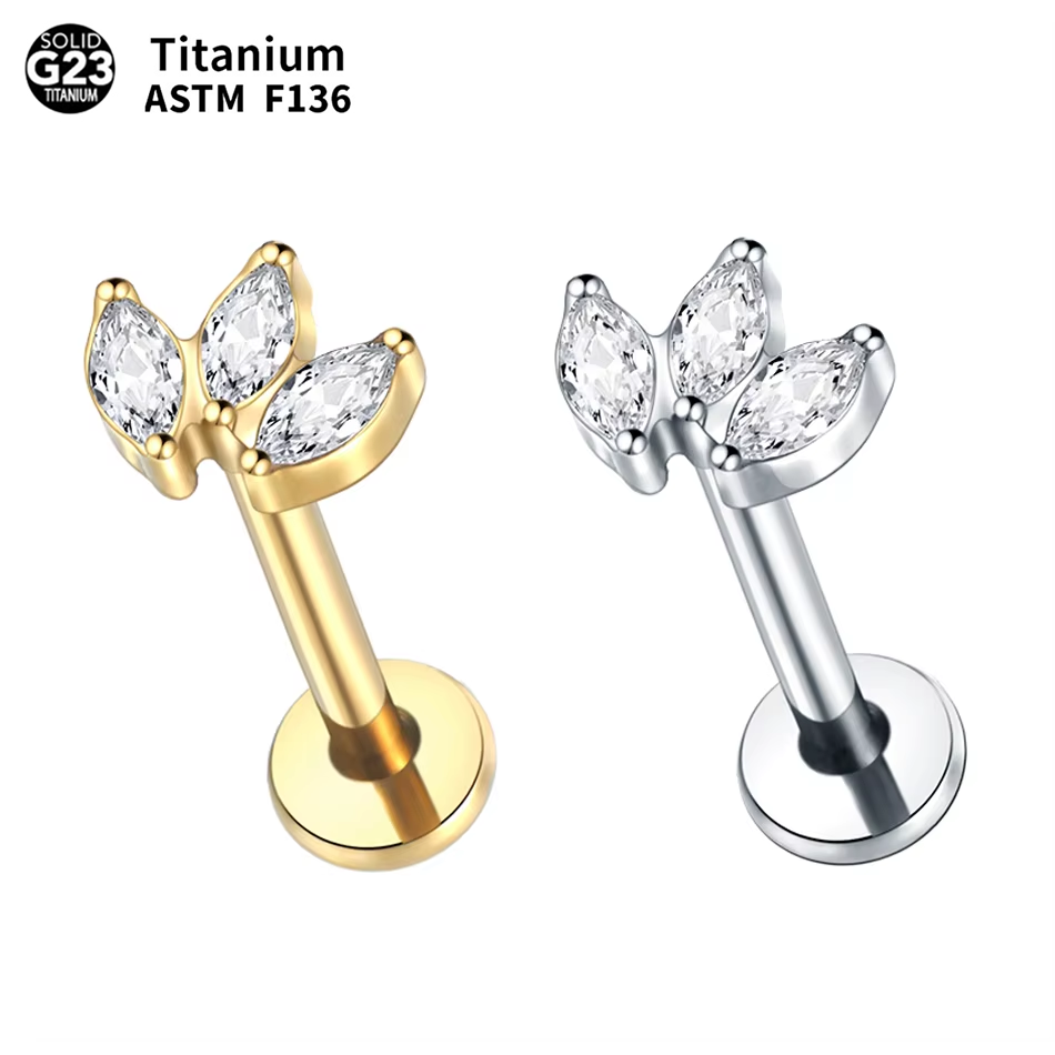 1pc Labret Piercing Titanium L - Body Jewelry Labret review and price