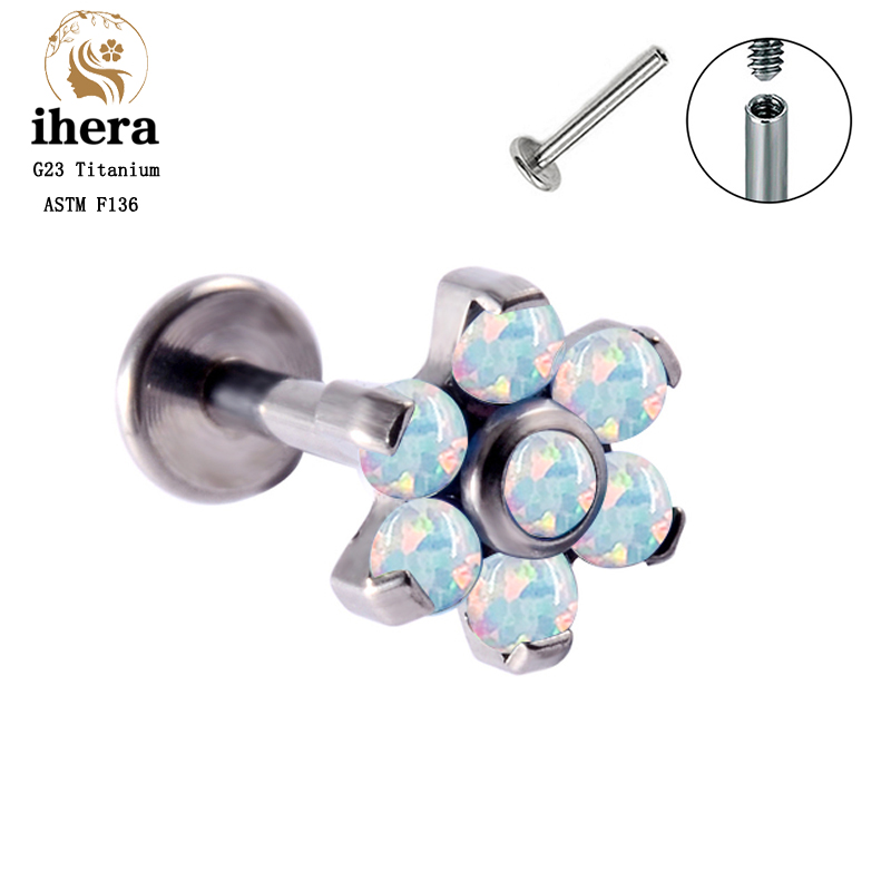 G23 Titanium Opal Flower Pierc - Body Jewelry Labret review and price