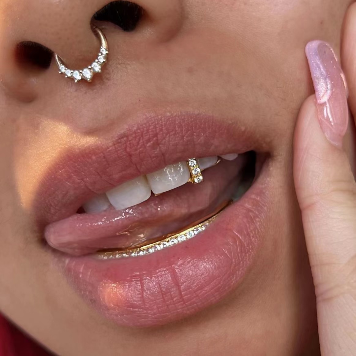RACHELZ Hip Hop Single Vertica - Body Jewelry Gold Plated review and price