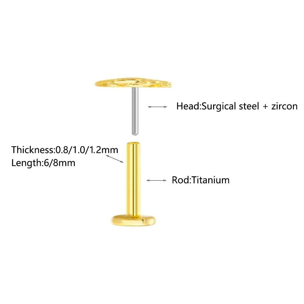 ASTM F136 G23 Titanium Heart-s - Body Jewelry Labret review and price