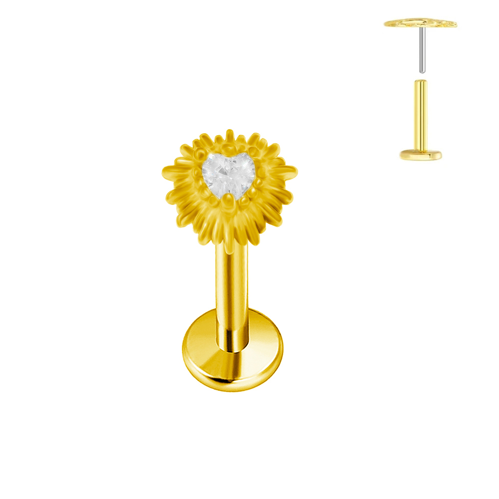 ASTM F136 G23 Titanium Heart-s - Body Jewelry Labret review and price
